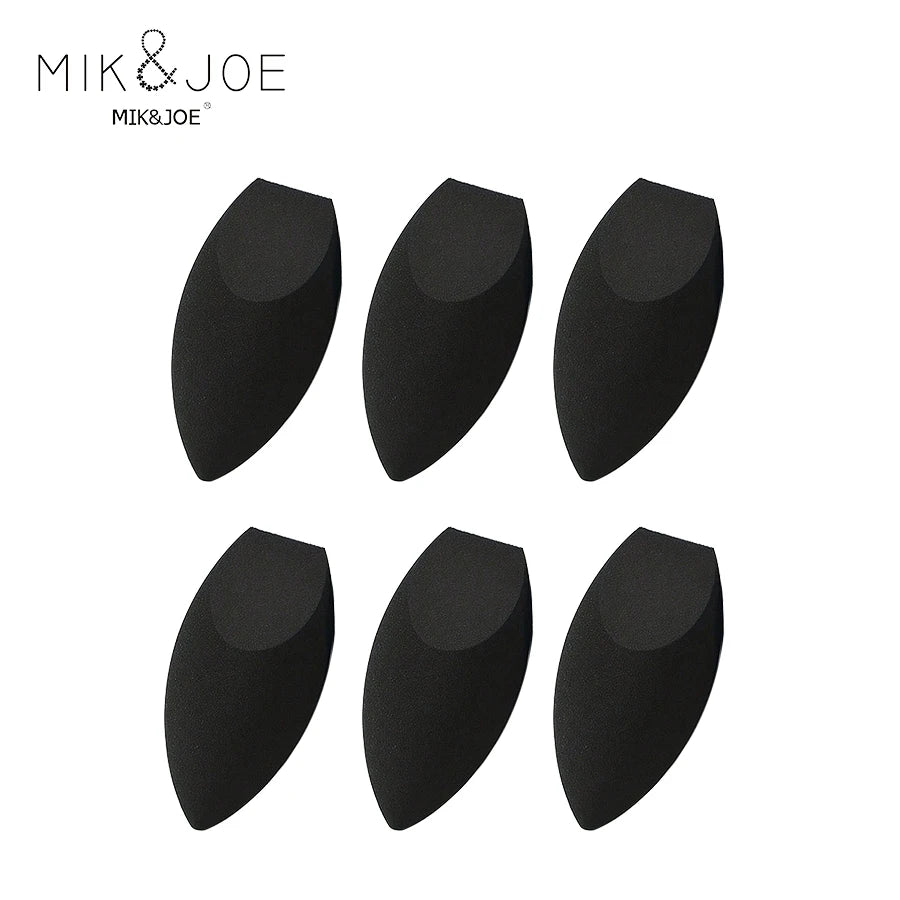 Black Egg Beauty Sponge Set – Latex-Free & Reusable Makeup Blending Sponge HIP 6Pcs