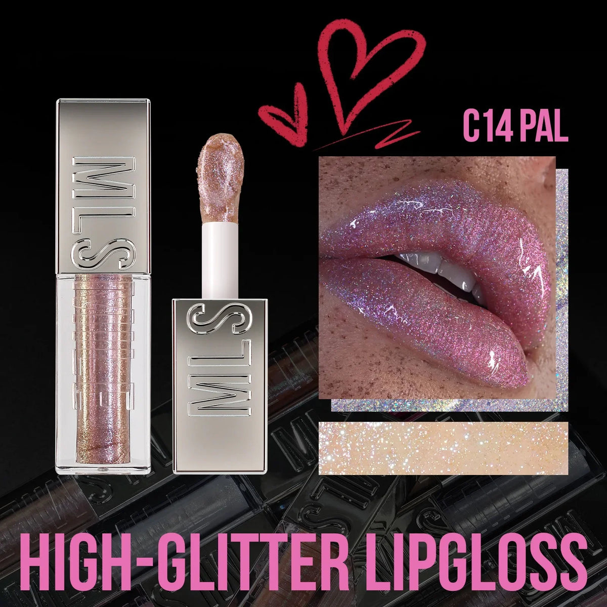 Wet Shiny Liquid Lip Gloss Diamond Shimmer Glitter Big Brush Lip Plumper Oil 6Colors Sparkling Highgloss Sequins Pearly Makeup HIP 04