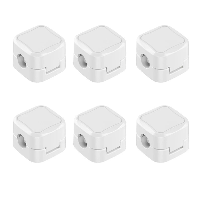 Magnetic Cable Organizer Clips – Desk Wire Cord Holder 3/6 PCS Cable Management Clips HIP 6PCS WHITE