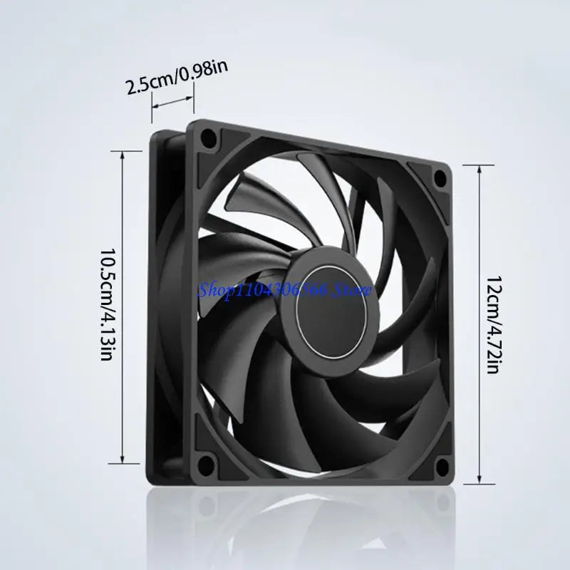 12cm Quiet PC Case Fan 1200RPM 45CFM – Hydraulic Bearing PC Case Fan HIP