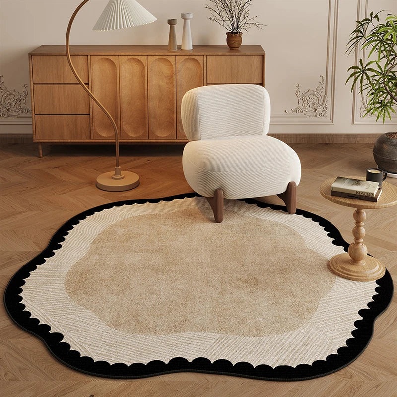 French Medieval Geometric Area Rug – Soft Polyester Floor Mat Area Rug HIP GU6160-QD Diameter 110cm