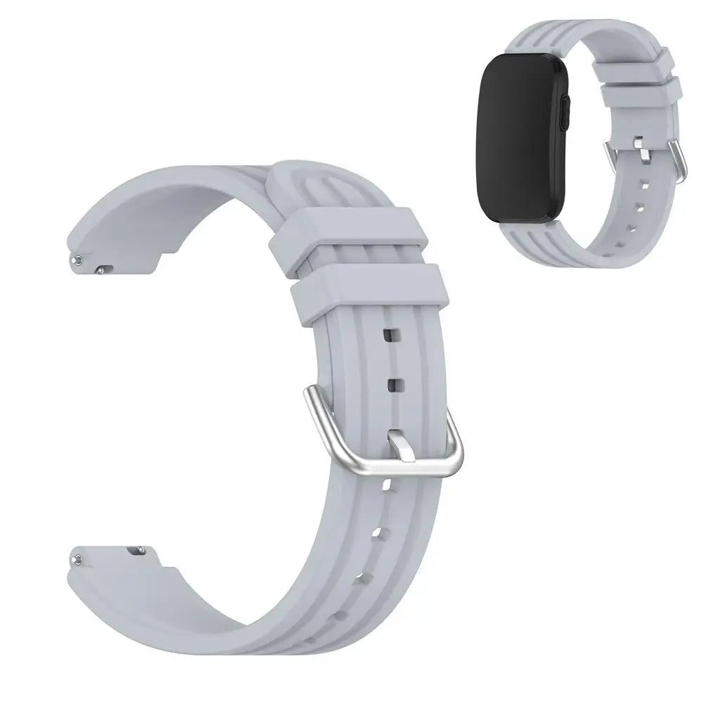 Soft Silicone Strap for Garmin CIRQA Smart Band Sports Fitness Tracker Sport Adjustable Loop Strap Wristband for Men & Women HIP Light gray