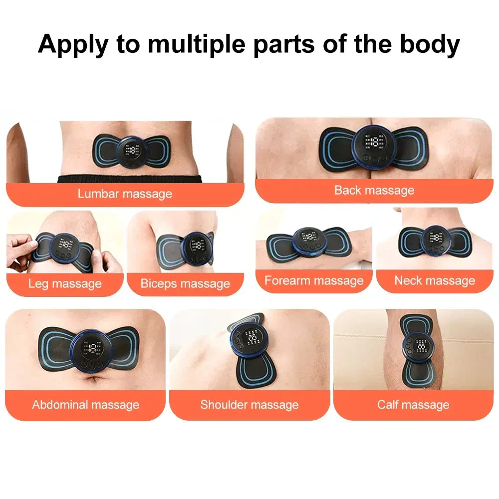 RUZOFO EMS Neck & Body Massager Patch – 8 Modes 18 Levels EMS Massager Patch HIP