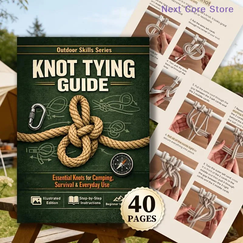 Knot Tying Guide Book – Illustrated Camping & Survival Knots Outdoor Survival Guide HIP