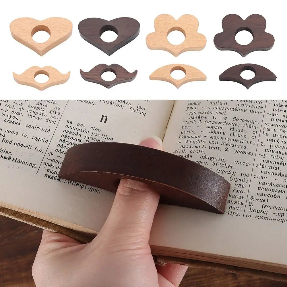 Wooden Thumb Bookmark Ring – One-Hand Reading Tool Thumb Bookmark Ring HIP