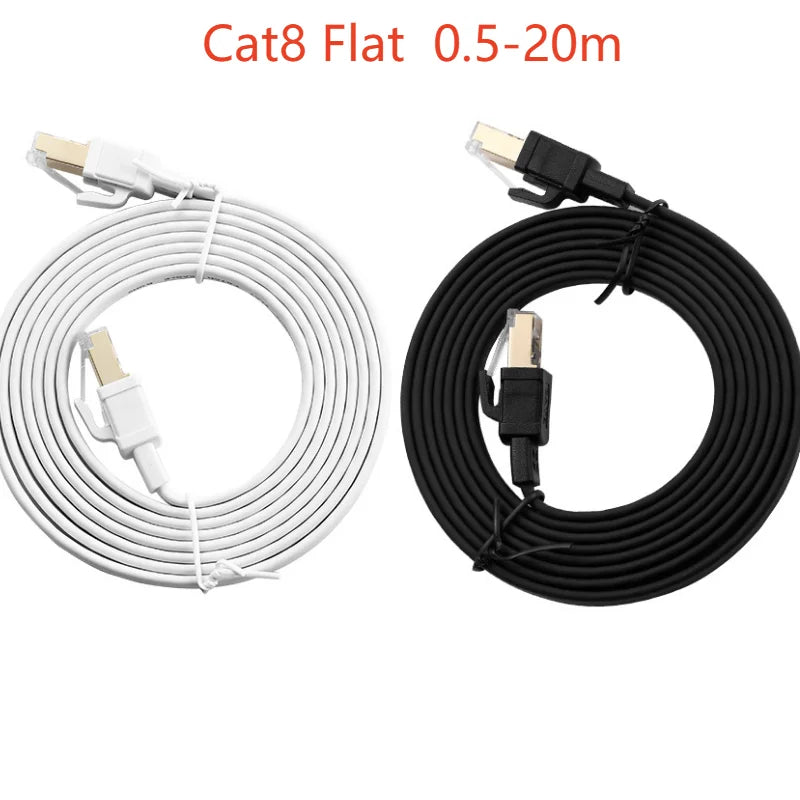 Cat 8 Ethernet Cable 40Gbps 2000MHz RJ45 LAN Patch Cord Ethernet Patch Cable HIP