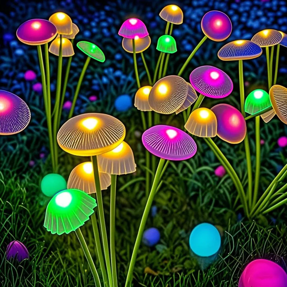 Solar LED Mushroom Garden Lights – Waterproof Pathway Decor Solar Garden Light HIP