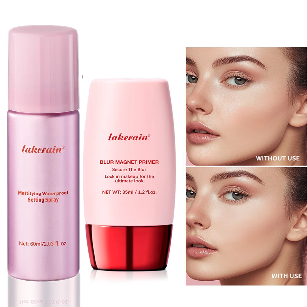 Makeup Set Of Makeup Primer And Setting Spray Invisible Pore Color Rendering Hold Makeup For Base Makeup And Makeup Finishing HIP