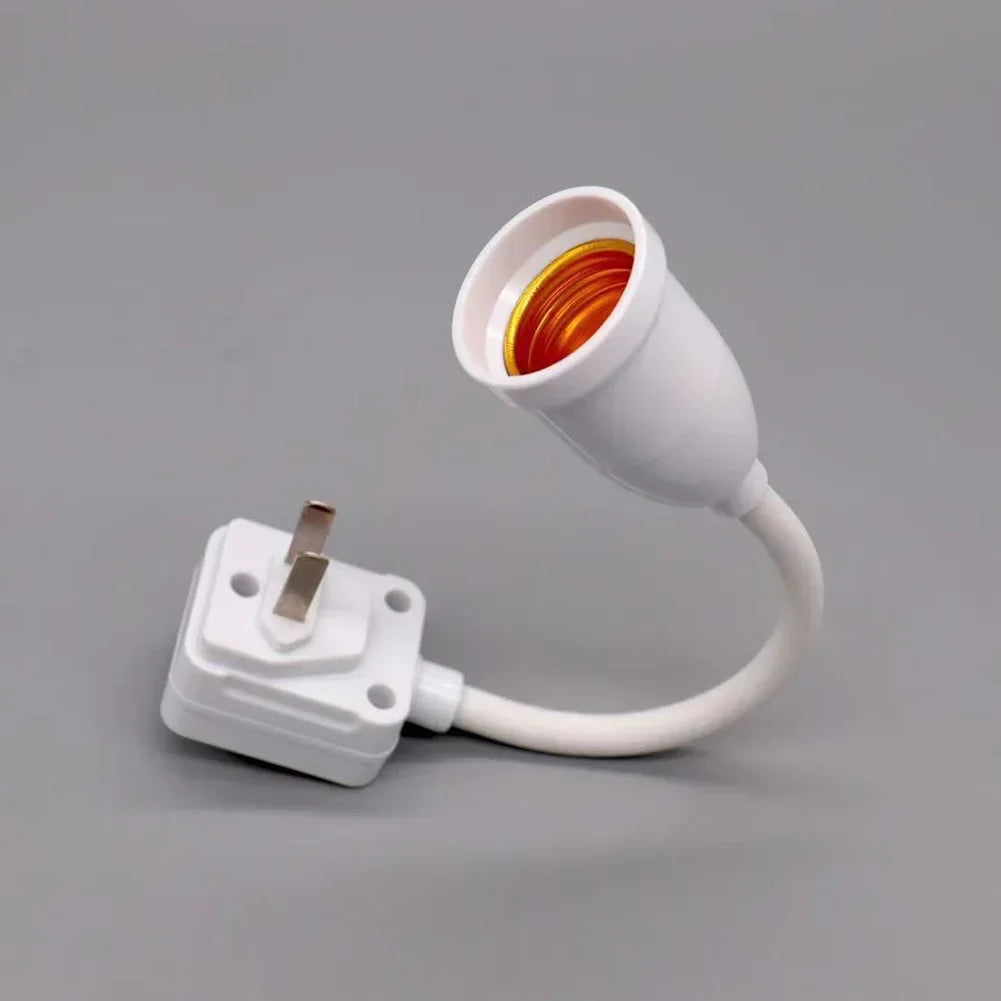 Stainless Steel E27 Lamp Base Flexible Bend Mobile Test Light Socket Light Adapter Plug Switch With On/Off EU US Plug in HIP
