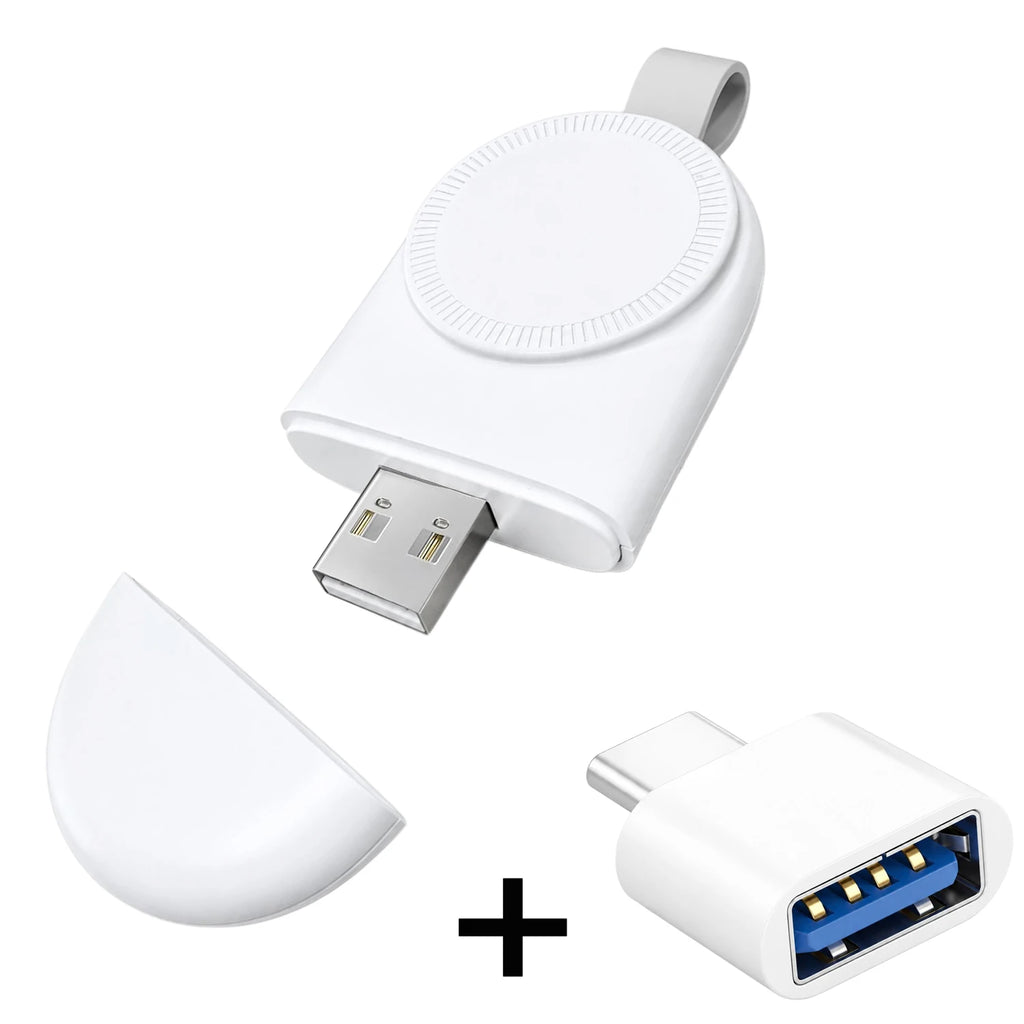 Mini Magnetic Wireless Apple Watch Charger USB & Type-C Wireless Watch Charger HIP
