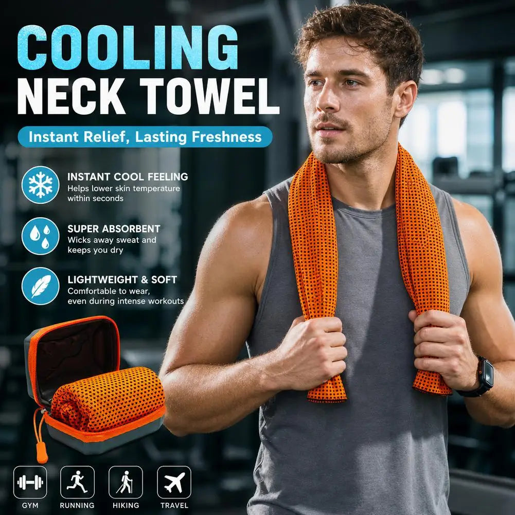 Cool Towel 30x80cm Instant Absorbent Breathable Summer Cooling Towels for Neck and Face for Men Women Runners Gym Workout Home HIP