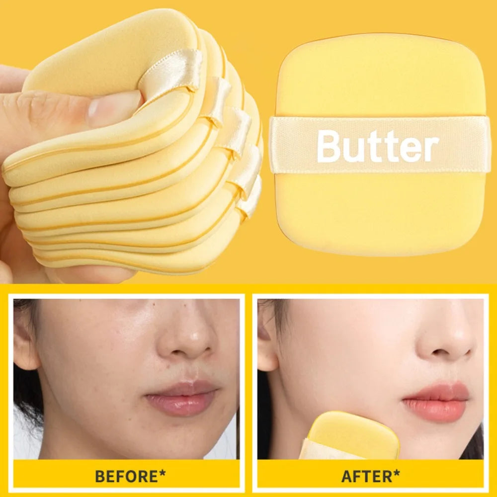 Butter Puff Air Cushion Biscuit Super Soft Becomes Bigger When Encountering Water Liquid Foundation Makeup Tool Is Double-sided HIP