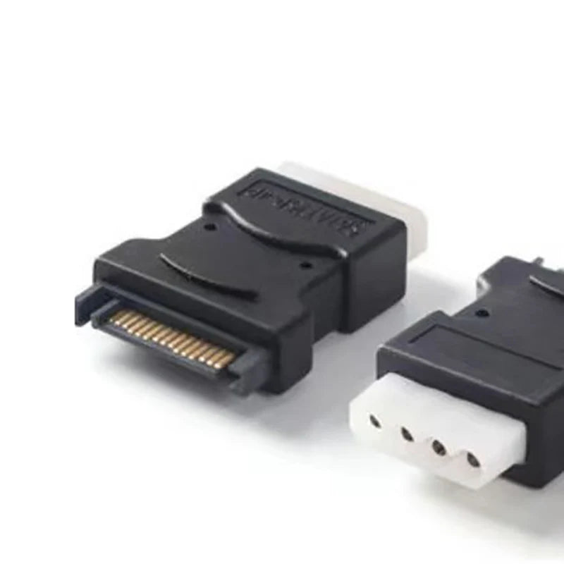 SATA 15-Pin to 4-Pin Molex IDE Power Adapter Cable | OULLX Power Cable Adapter HIP