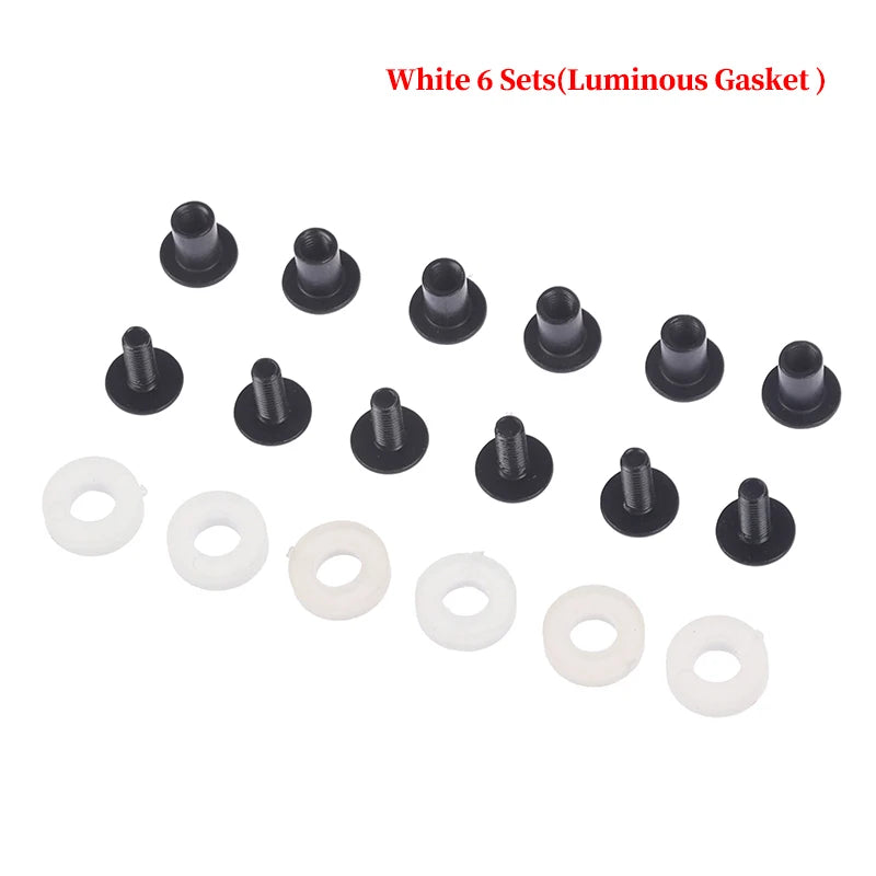 6-Set Black Steel Chicago Screws – Short Post for Kydex & Leather Chicago Screw Set HIP WHITE