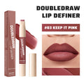 10 Colors Double Draw Lip Definer 2 In 1 Lip Liner Lip Gloss Silky Cream Texture Long Lasting Hydrating High Pigment Lip Makeup HIP 3KEEP IT PINK
