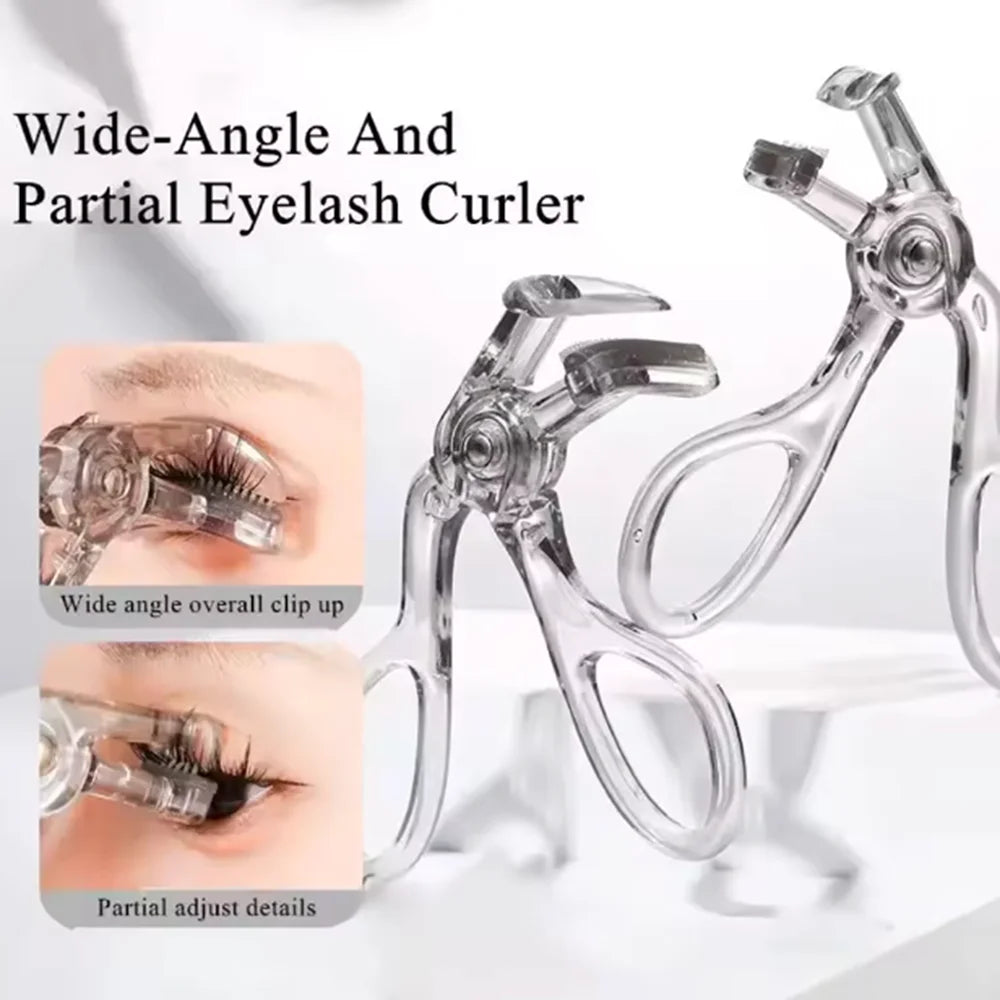 Clear Plastic Eyelash Curler with Comb – Natural Long-Lasting Eyelash Curler HIP
