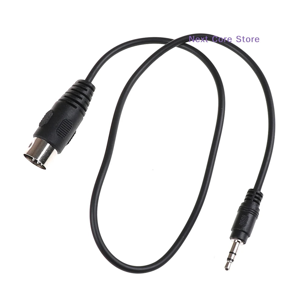 5-Pin DIN MIDI to 3.5mm Stereo Jack Audio Cable 50cm Audio Adapter Cable HIP