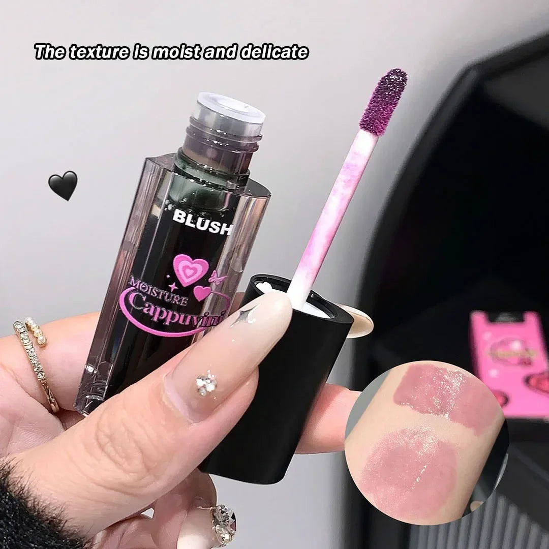 Black Liquid Color Changing Blush Lip Eye Cheek Tint Crystal Moisturizing Rose Pink Blusher Transparent Chang Gel Rouge Cream HIP Liquid Blush