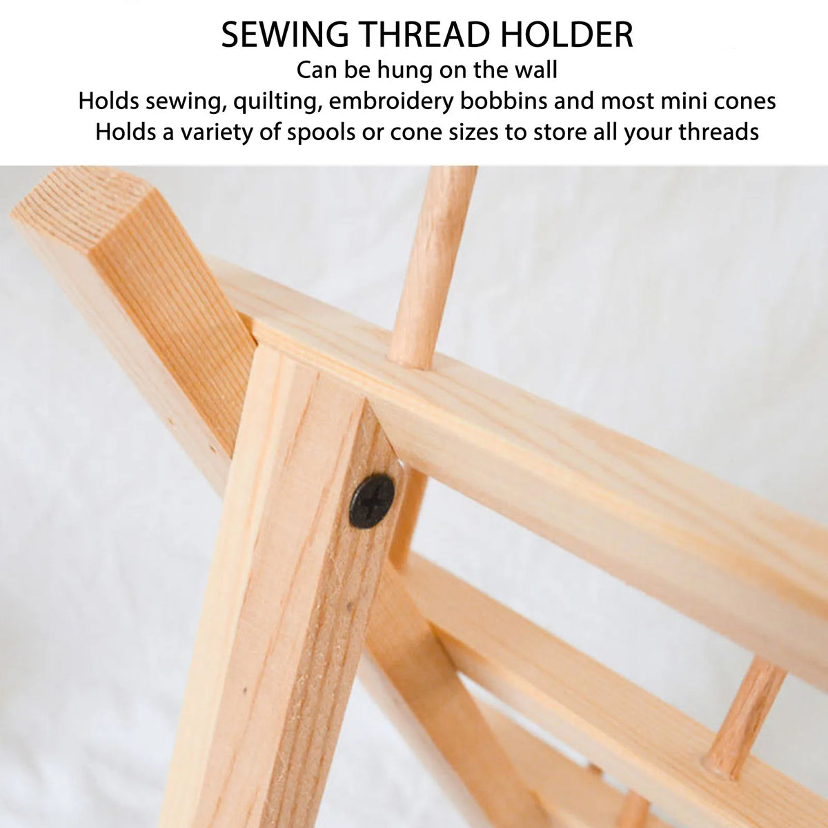 48 Spools Thread Rack Wall Mounted DIY Eco Friendly Embroidery Spool Thread Organizer for Household Sewing HIP