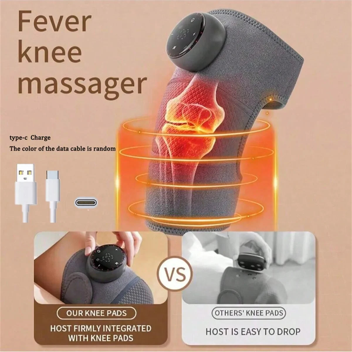 Rechargeable Heated Knee Massager – 3D Heat & Vibration Knee Massager HIP