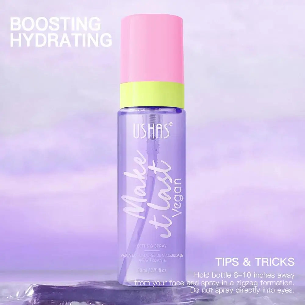 USHAS 80ml Oil Control Setting Spray – Waterproof Face Mist Makeup Setting Spray HIP