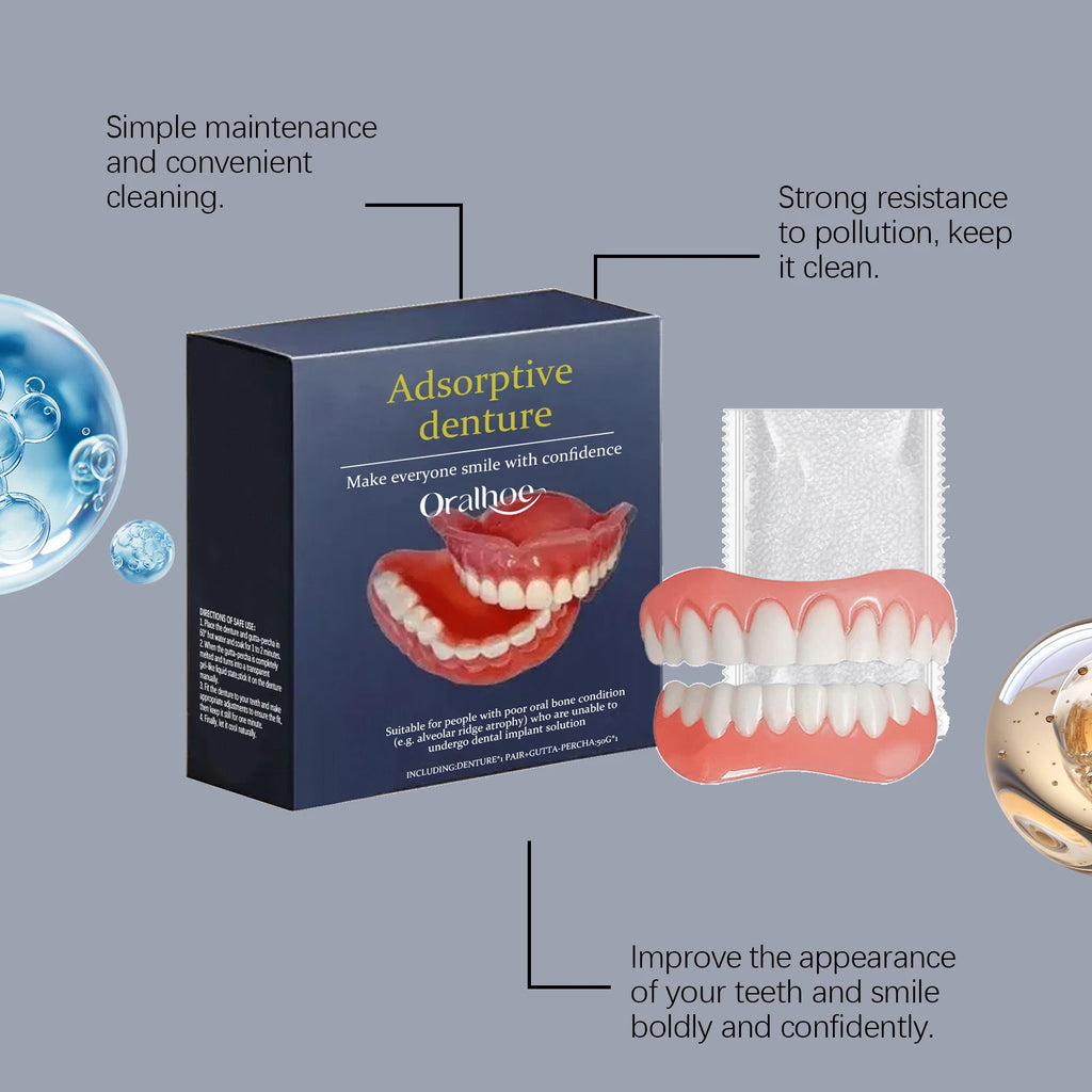 Temporary Denture Reline Kit – Full Upper & Lower Veneer Cover Denture Reline Kit HIP