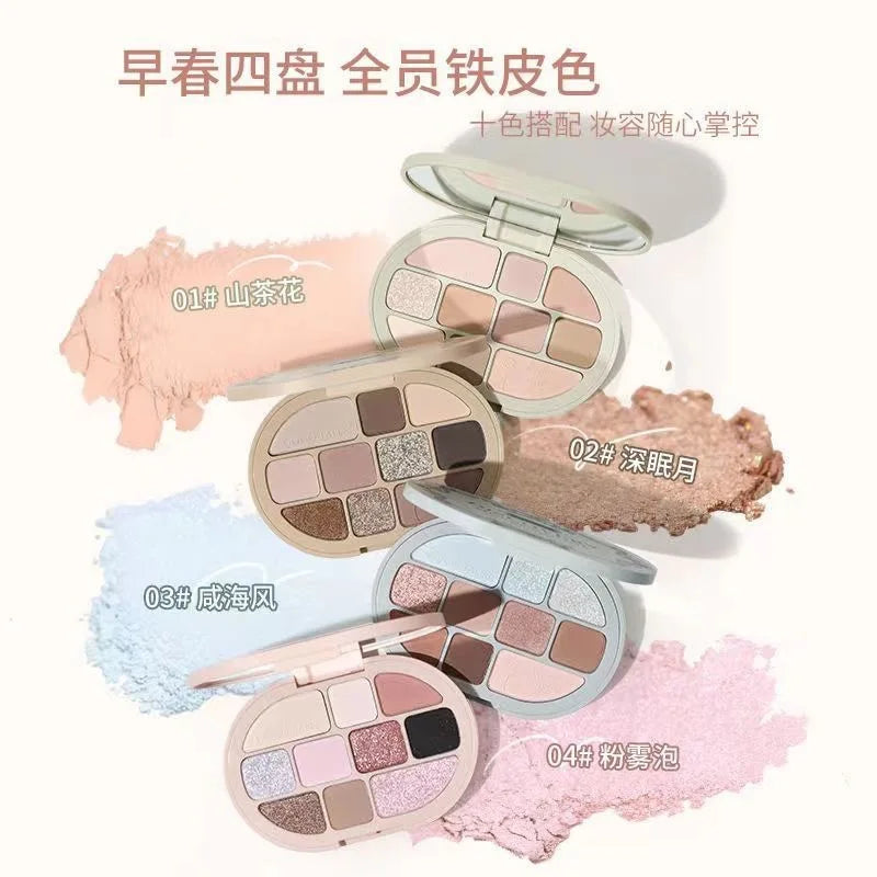GOGO TALES 10-Color Eyeshadow & Contour Palette – Matte & Shimmer Eyeshadow Palette HIP