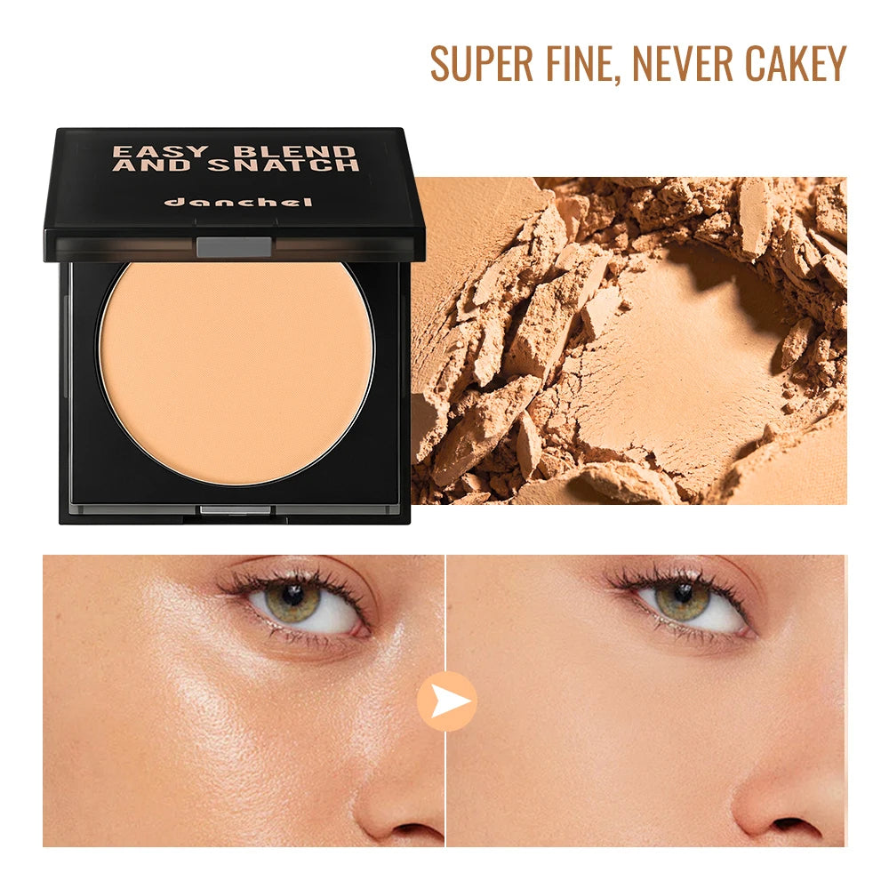 Matte Full Coverage Pressed Powder Foundation With Puff Applicator Waterproof 24H Fresh Wear Weightless Oil Control Cosmetics HIP