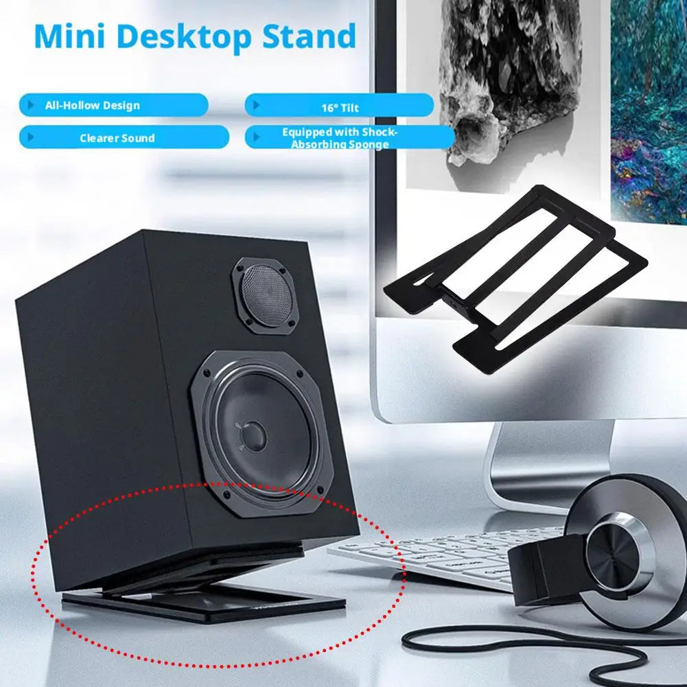 Heavy Duty Steel Speaker Riser Desktop Monitor Stand Anti-Vibration Non-Slip Audio Holder For Studio Speakers Bookshelf Speakers HIP