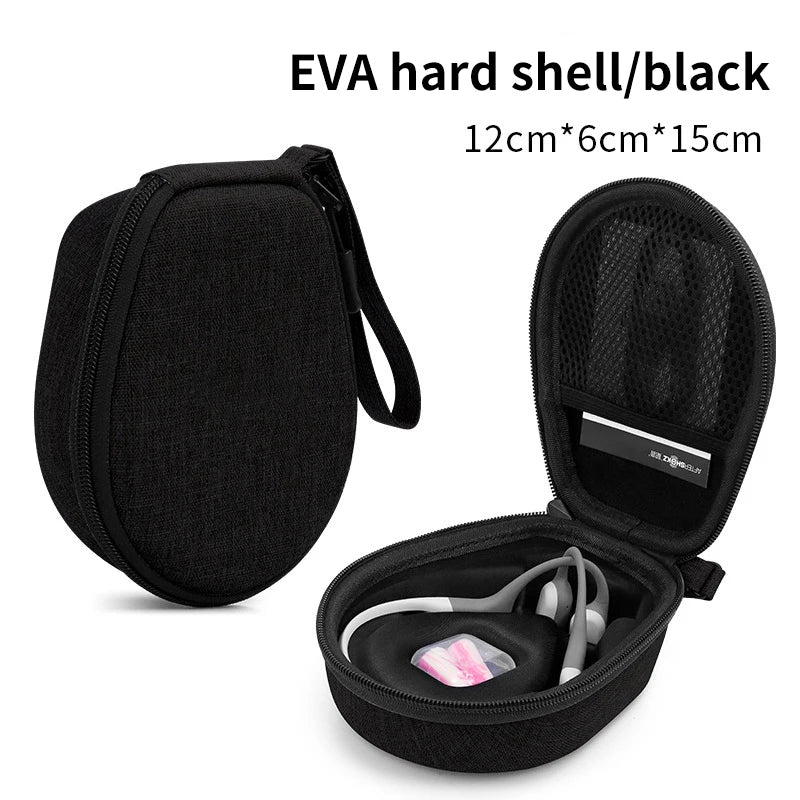 Hard Shell Case for Shokz AS650 AS660 Headphones | Shockproof Headphone Carrying Case HIP Black