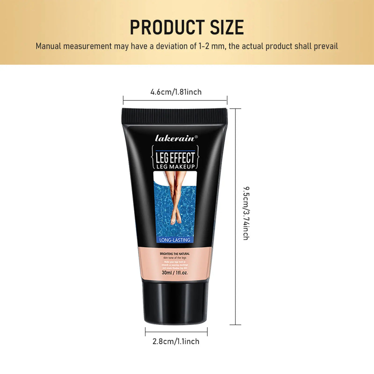 Leg Makeup Lotion Medium Shade Waterproof Non Transfer Easy Application Leg Foundation Cover Scars Varicose Vein Tattoo Flawless HIP