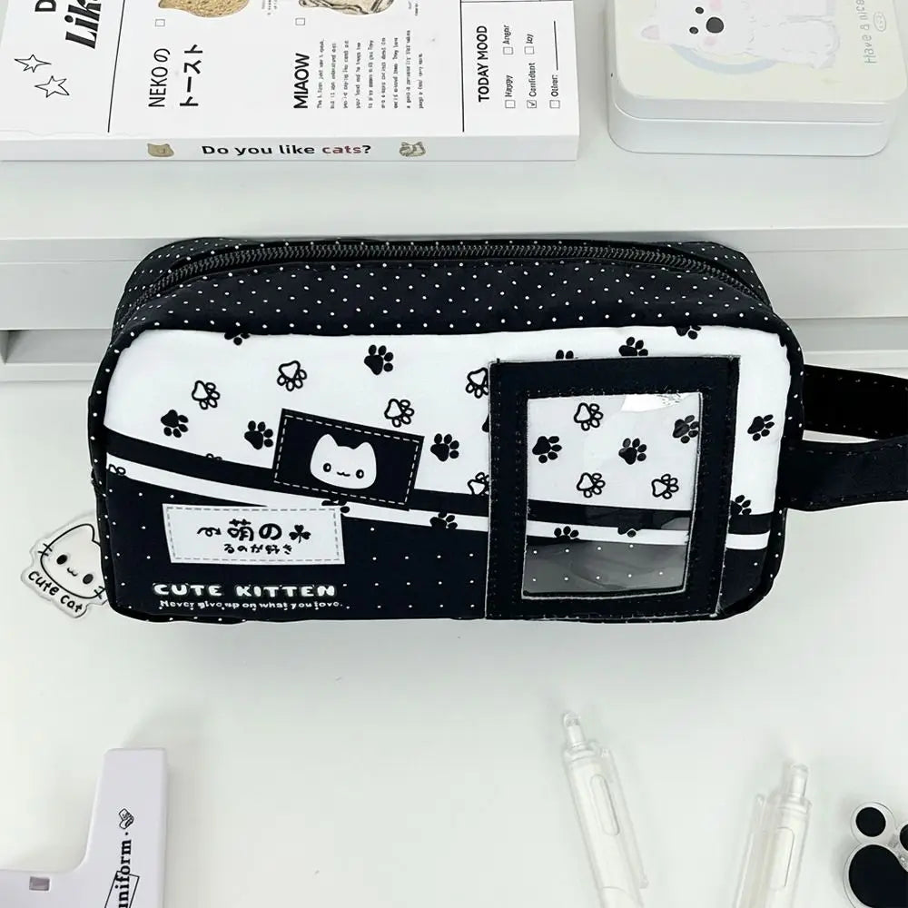 Cute Kitten Pencil Case – Large Capacity Zipper Pen Bag Pencil Case HIP