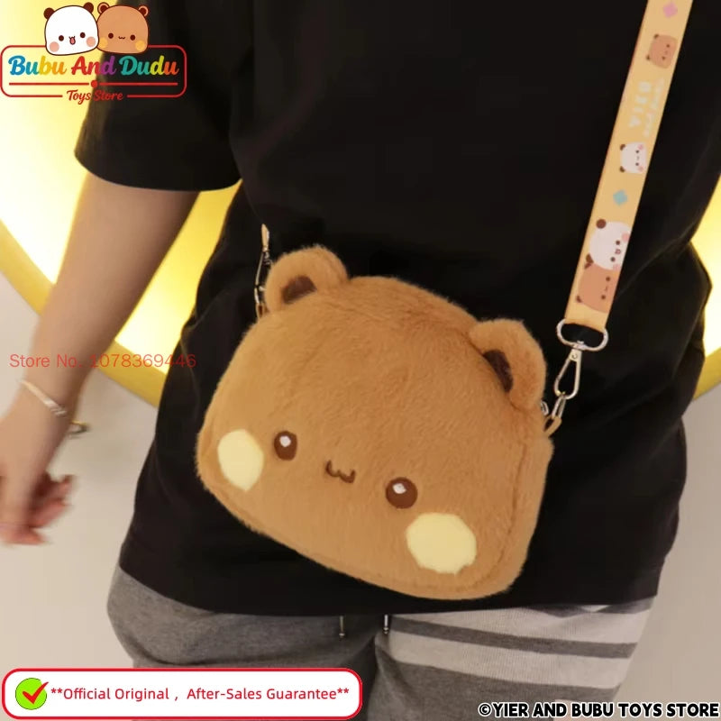 Panda Bubu & Dudu Plush Shoulder Bag | Cute Cartoon Messenger Plush Shoulder Bag HIP