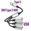 4-in-1 USB 2.0 Hub Splitter Cable – 1 Male to 4 Female USB Hub Splitter HIP 3 In 1 Type C