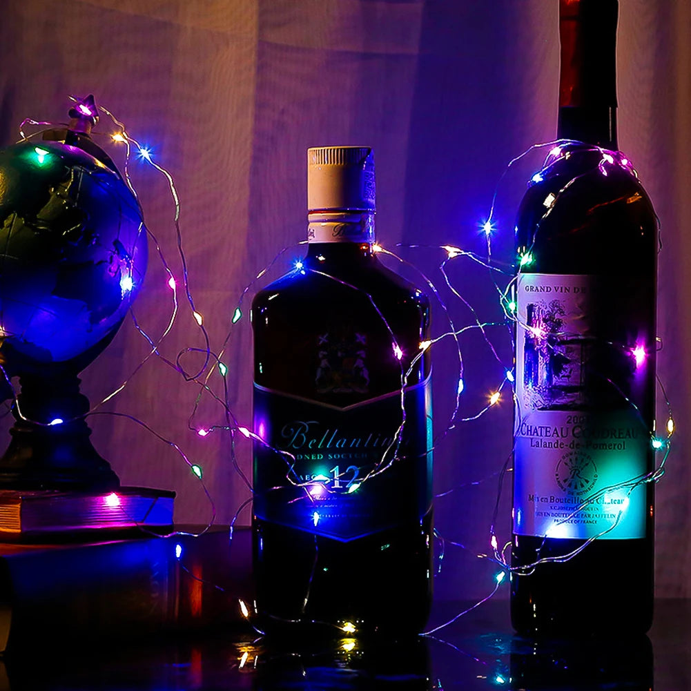 5pcs LED String Lights Atmosphere Small Colored Light Battery Powered Fairy Lights for Christmas Outdoor Room Festival Decor HIP