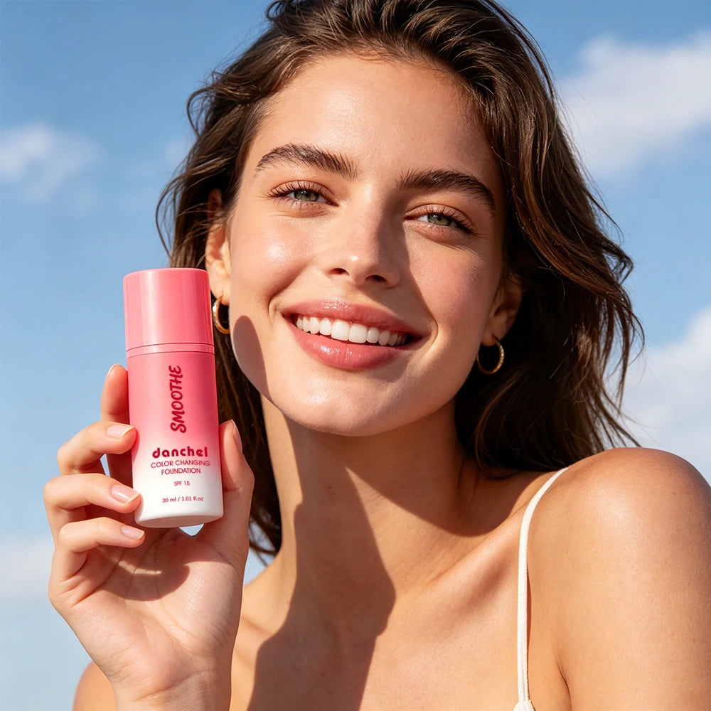 Color Changing Foundation Smart Match Skin Color Medium Coverage Deep Moisturizing SPF15 Sun Protection Natural Look Foundation HIP