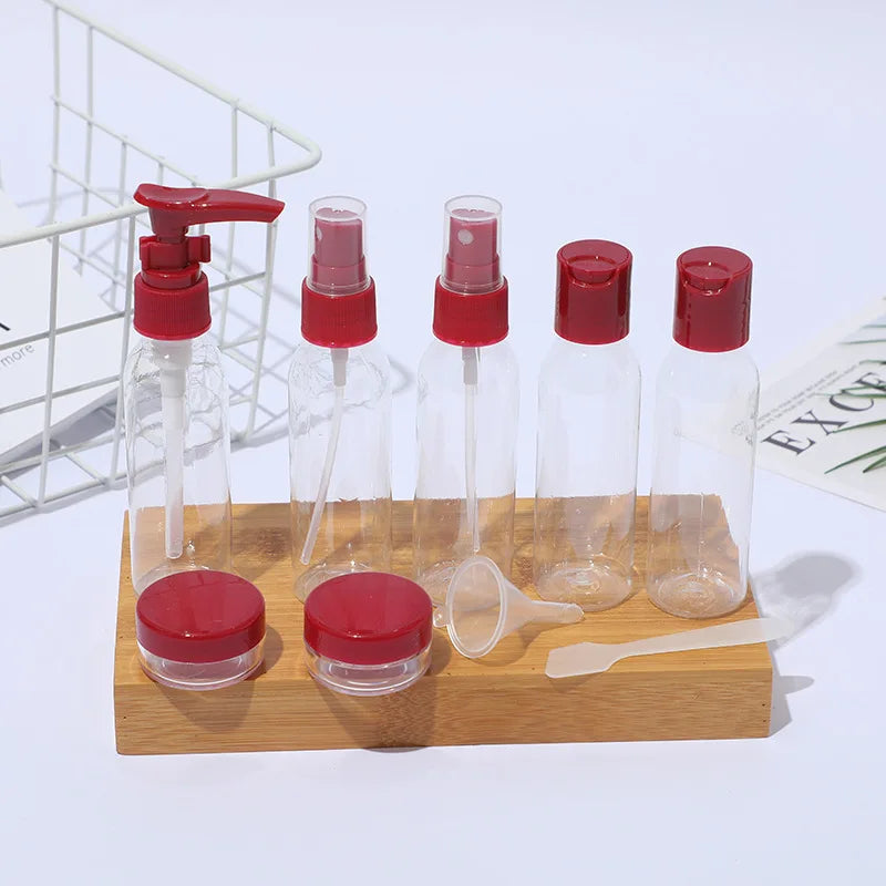 6pcs Travel Bottles, Leakproof Refillable Travel Accessories ToiletriesContainers, Travel Size Lotion Cream Shampoo Bottle Set HIP