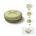 6 Piece Cute Cartoon Anti Slip Stain Resistant Portable Placemat Set Round Hot Drink Coaster Home Restaurant Dining Table Decor HIP Green