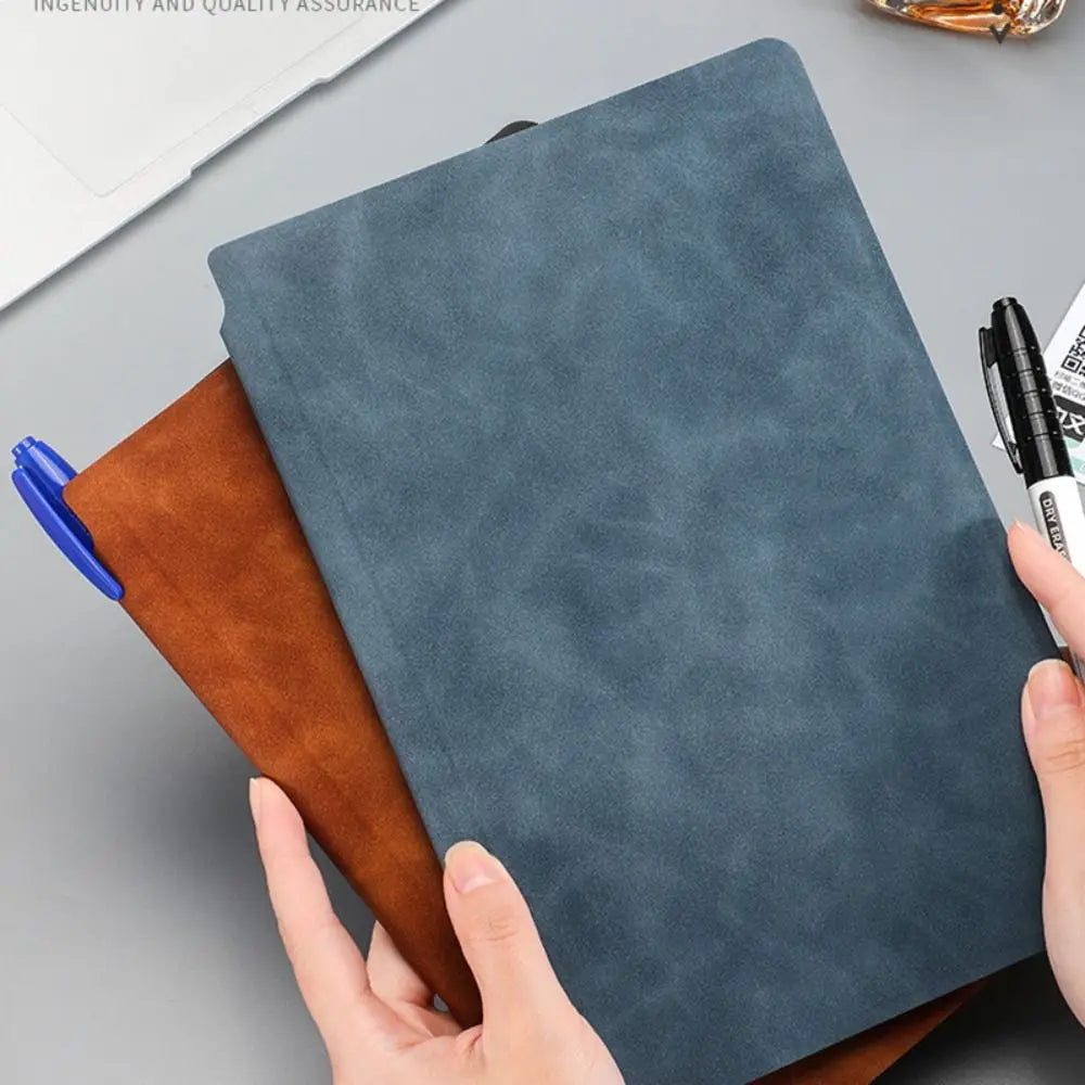 Reusable A4 Whiteboard Notebook – PU Leather with Pen & Eraser Reusable Whiteboard Notebook HIP