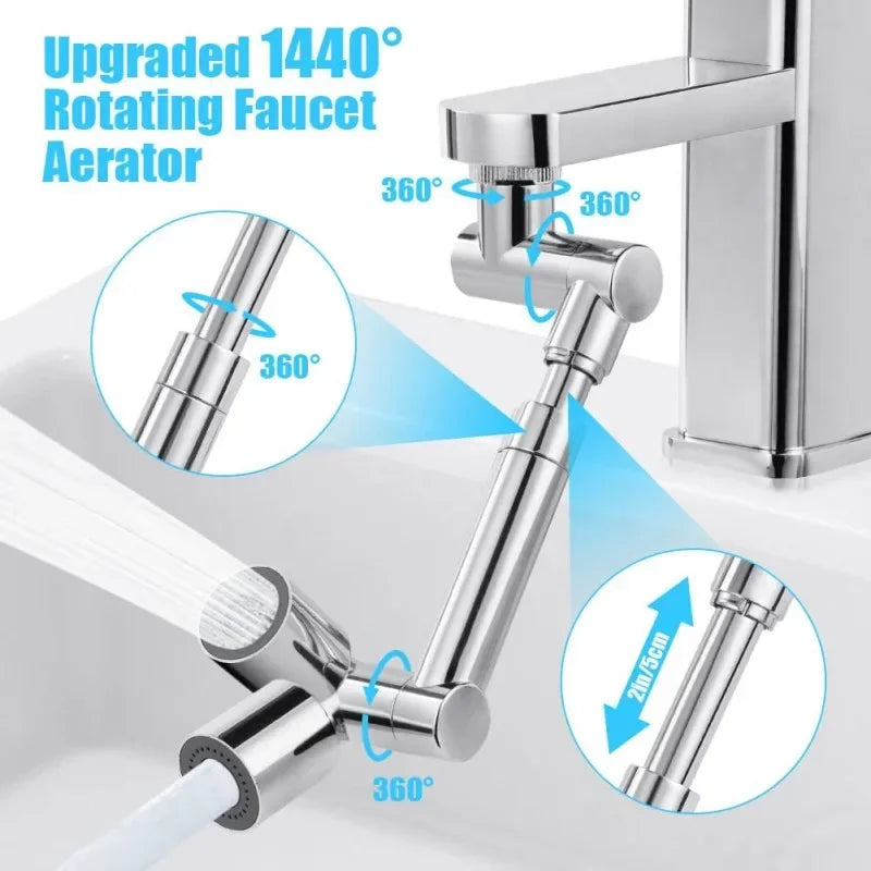1080° Swivel Faucet Aerator Extender – 2 Spray Modes Faucet Aerator Extender HIP