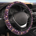 Floral Neoprene Steering Wheel Cover – Universal 15" Fit Steering Wheel Cover HIP black