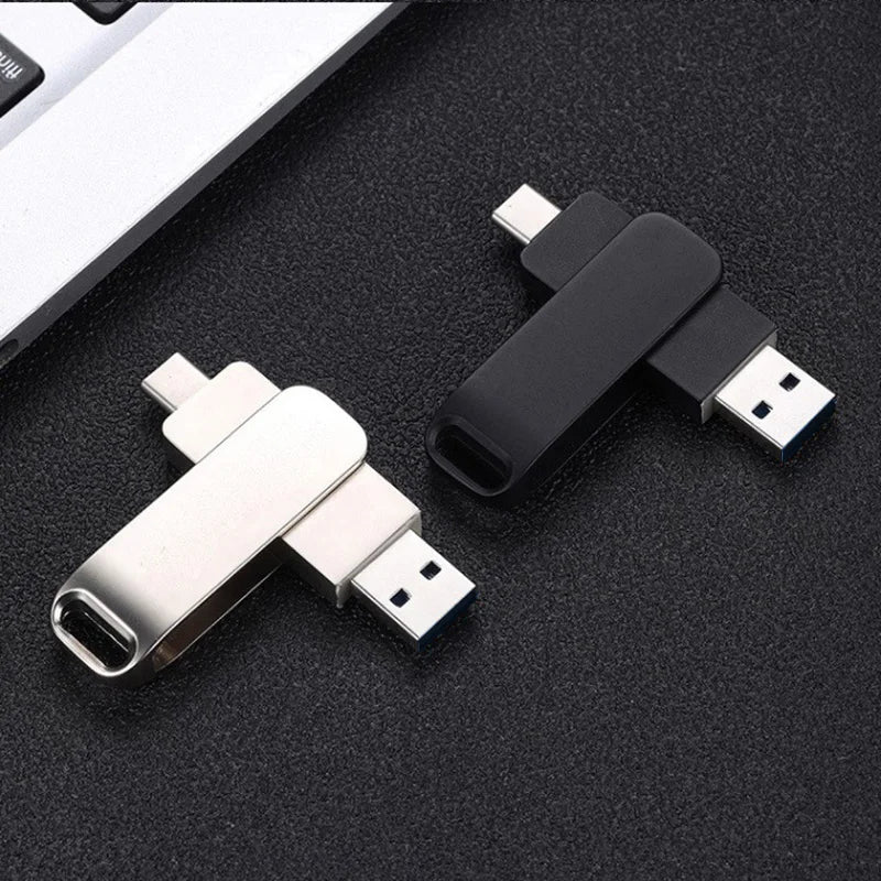 2-in-1 USB & Type-C Flash Drive – 32GB, 64GB, 128GB USB Flash Drive HIP