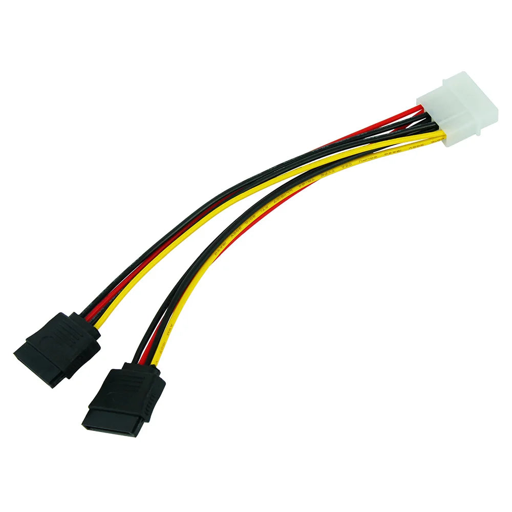 4-Pin Molex to Dual SATA Y Splitter Power Cable – OULLX SATA Power Cable HIP
