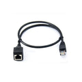 RJ45 CAT5e Network Extension Cable – Male to Female LAN Adapter Network Cable Adapter HIP Black 0.3M