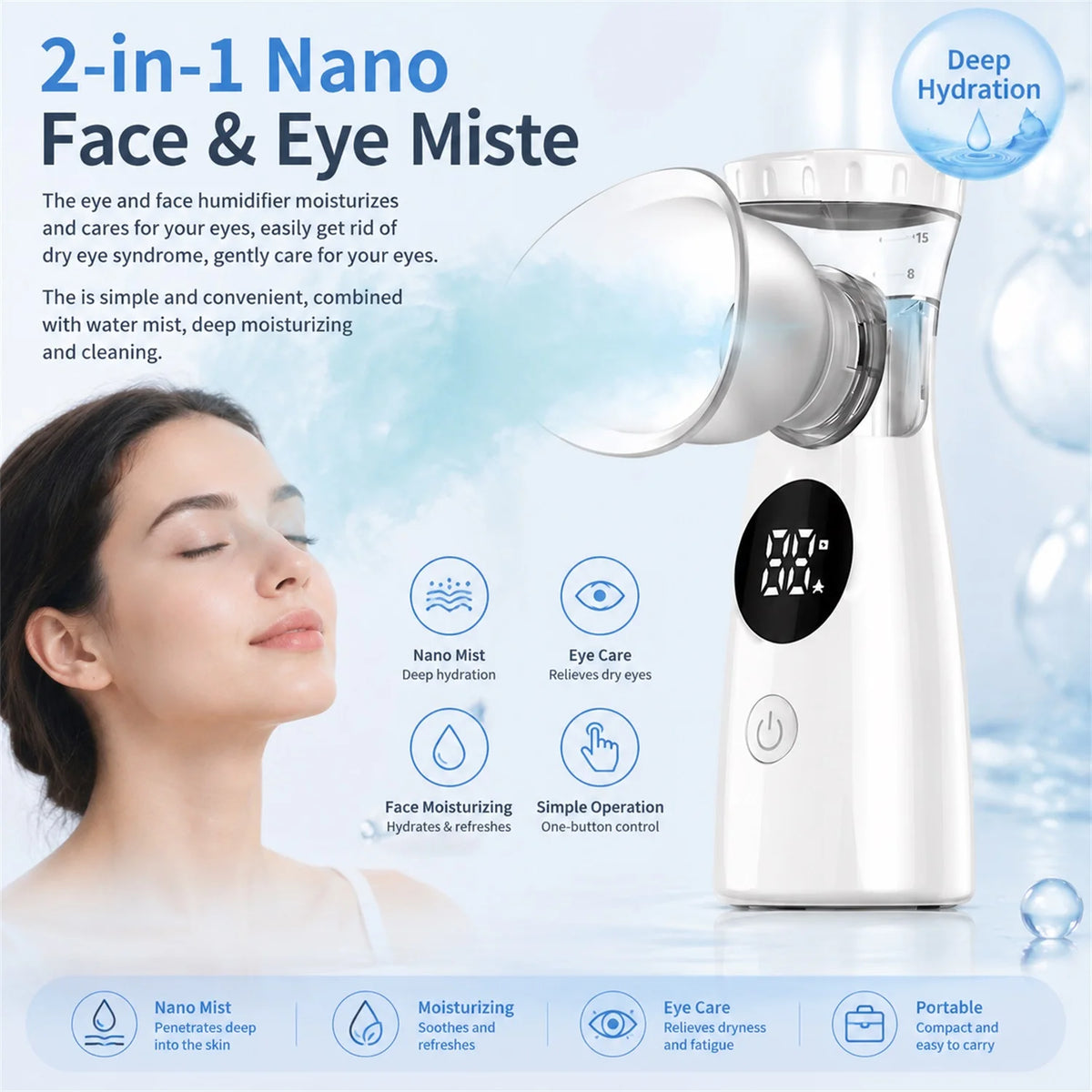 Facial Mesh Nebulizer Mist Sprayer – Deep Skin Hydration Facial Mist Sprayer HIP