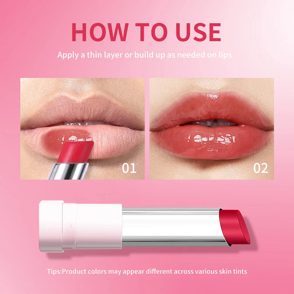 Lip Balm Lifter Glaze Oil Balm with Hyaluronic Acid and Hydrating Oil Blend with 24HRs of Smooth Moisturizing Shine Pink Makeup HIP