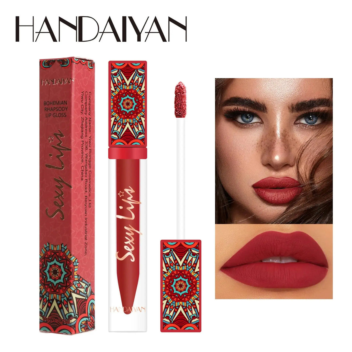Bohemian Matte Liquid Lipstick 6 Earth Tones | Handaiyan Matte Liquid Lipstick HIP