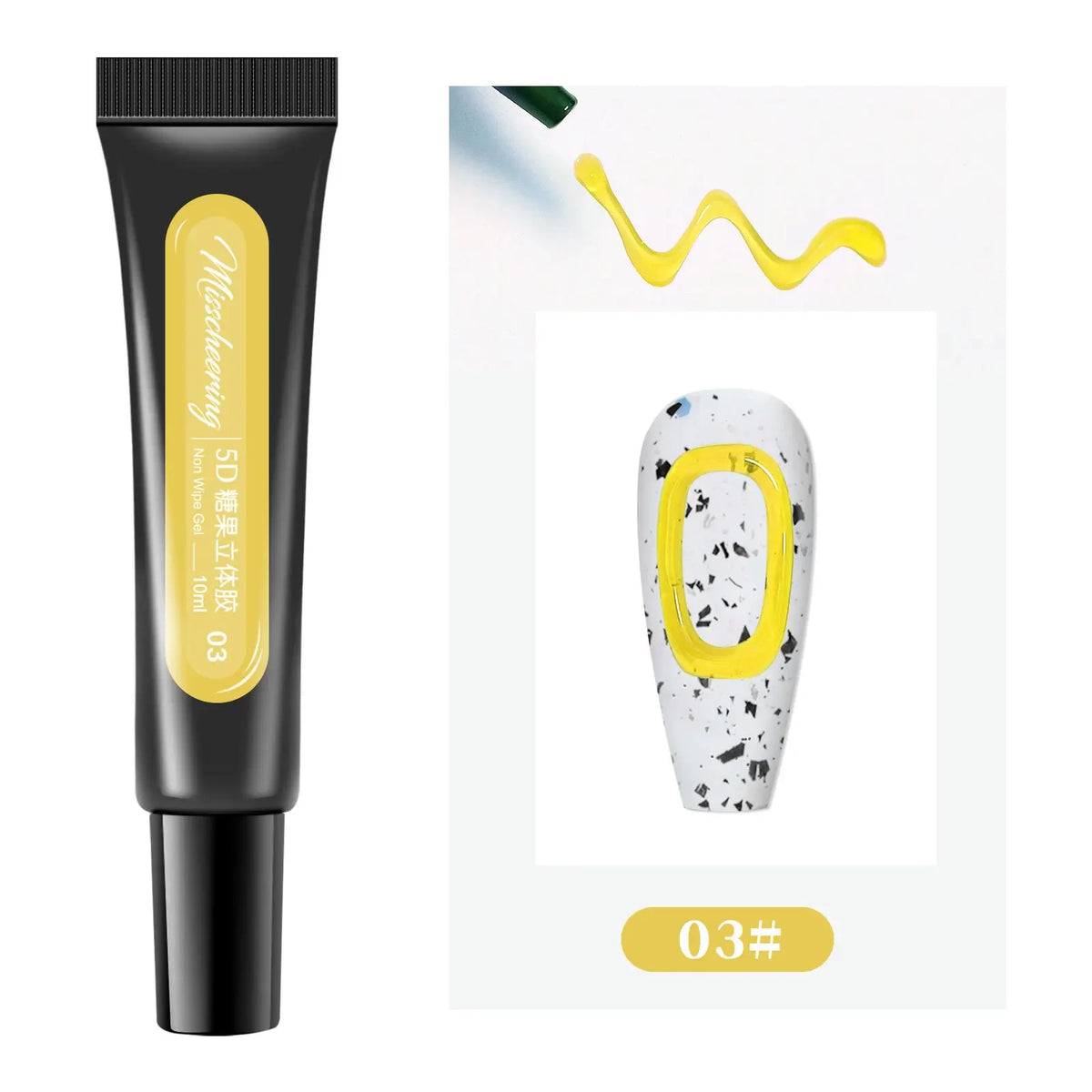 3D Pudding Gel 12ml Tube Emboss Korean Style Nail Design Painting Full Coverage Super Texture Gel Pigmented Paint Liner Gel HIP 03 10ml