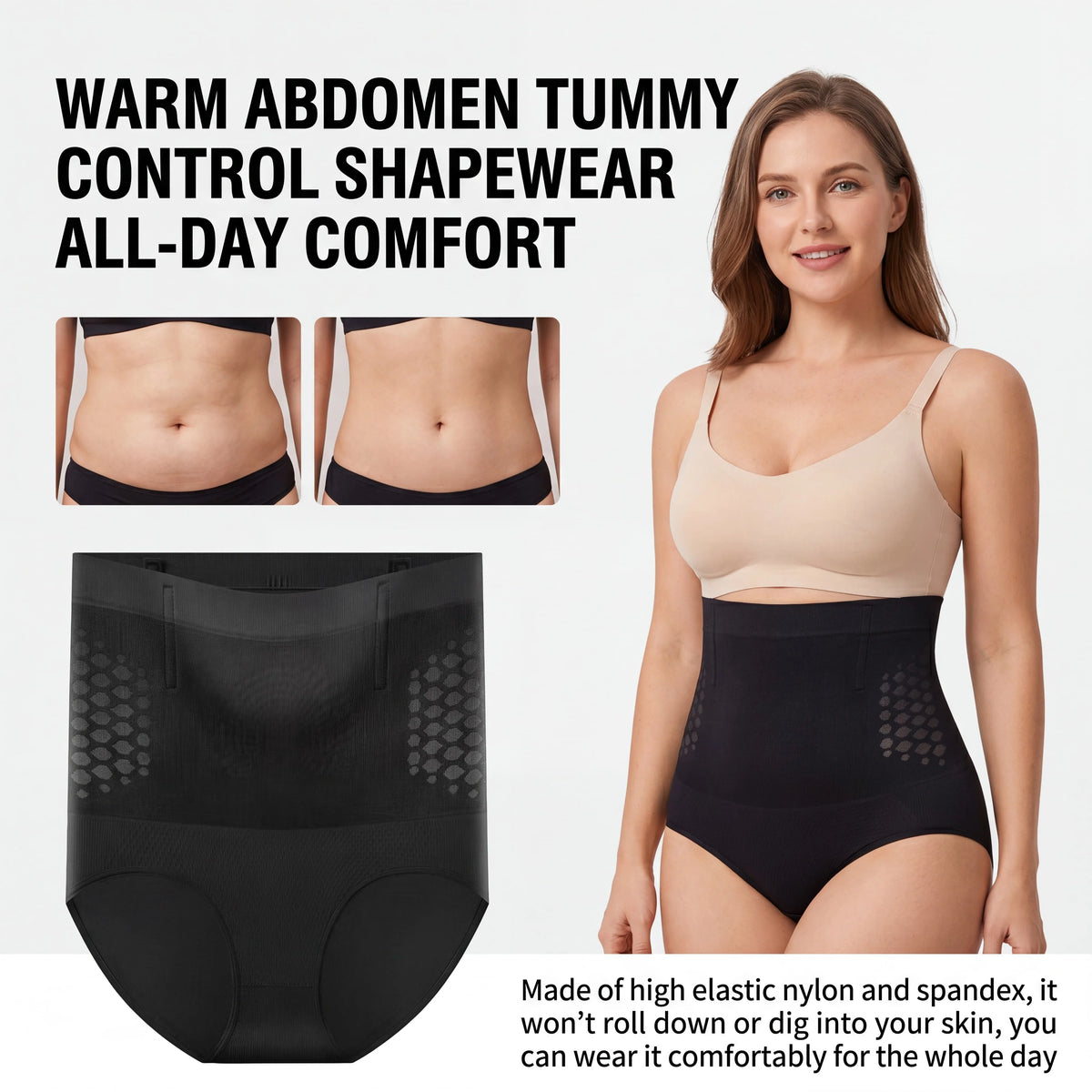 Zeriluna Seamless High Waist Tummy Control Shapewear Panties Shapewear Panties HIP
