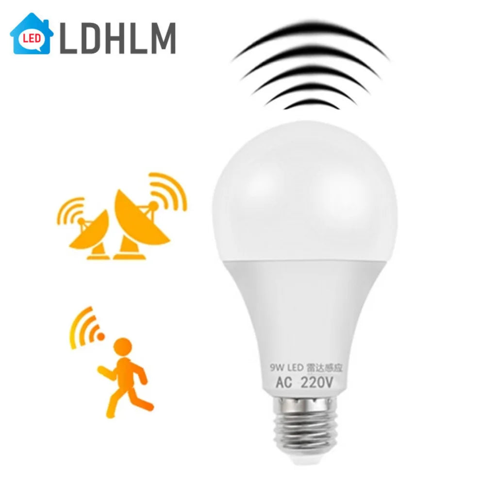 E27 Radar Motion Sensor LED Bulb 5W–12W | Auto On/Off Motion Sensor LED Bulb HIP Cold White 12W